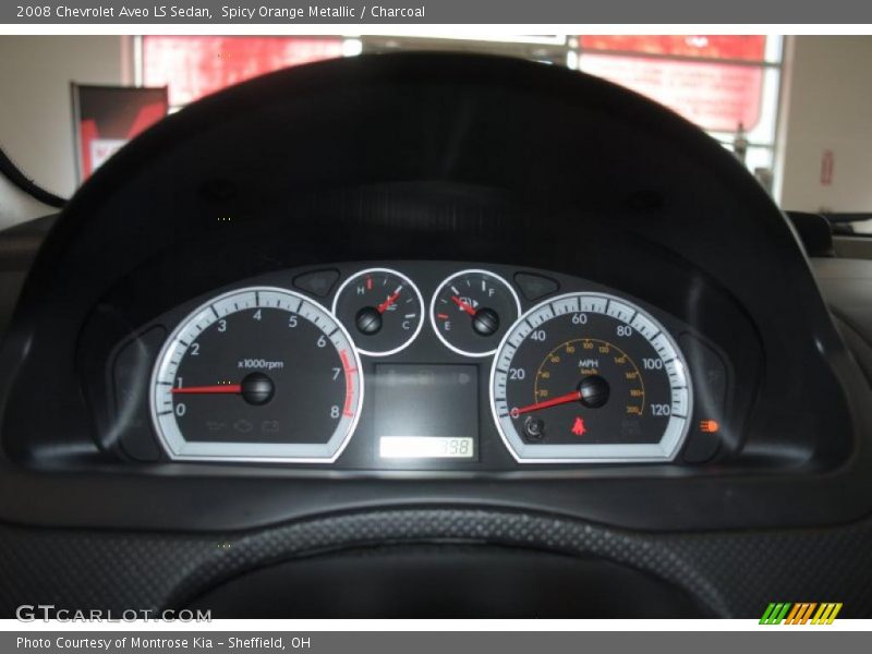 Spicy Orange Metallic / Charcoal 2008 Chevrolet Aveo LS Sedan