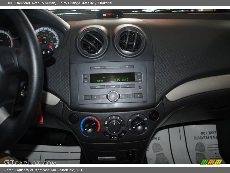 Spicy Orange Metallic / Charcoal 2008 Chevrolet Aveo LS Sedan