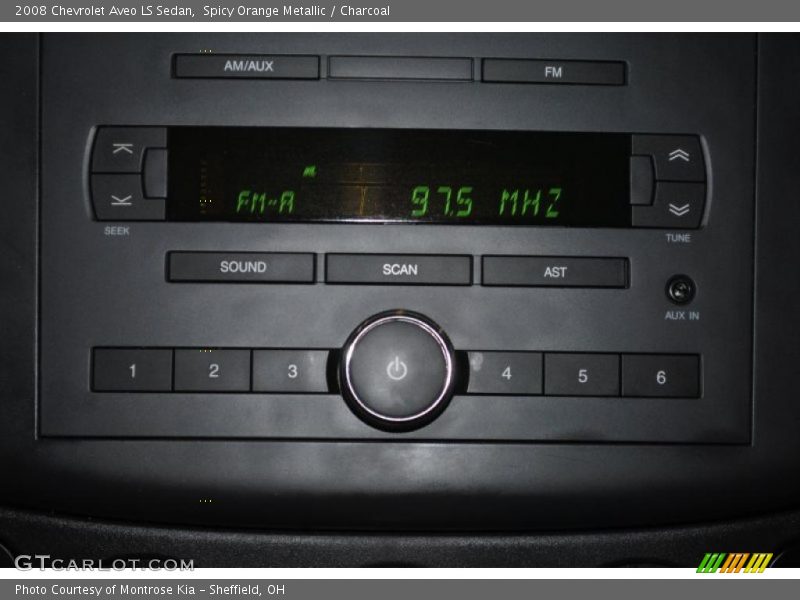 Spicy Orange Metallic / Charcoal 2008 Chevrolet Aveo LS Sedan