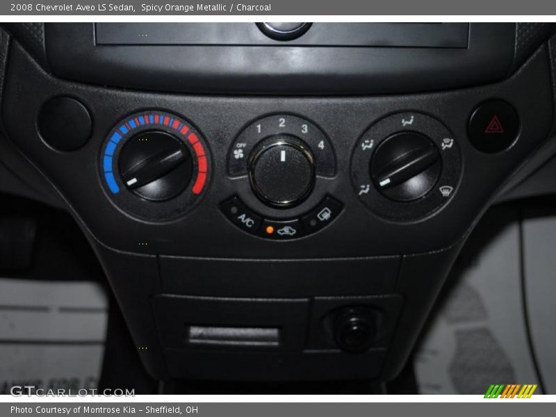 Spicy Orange Metallic / Charcoal 2008 Chevrolet Aveo LS Sedan