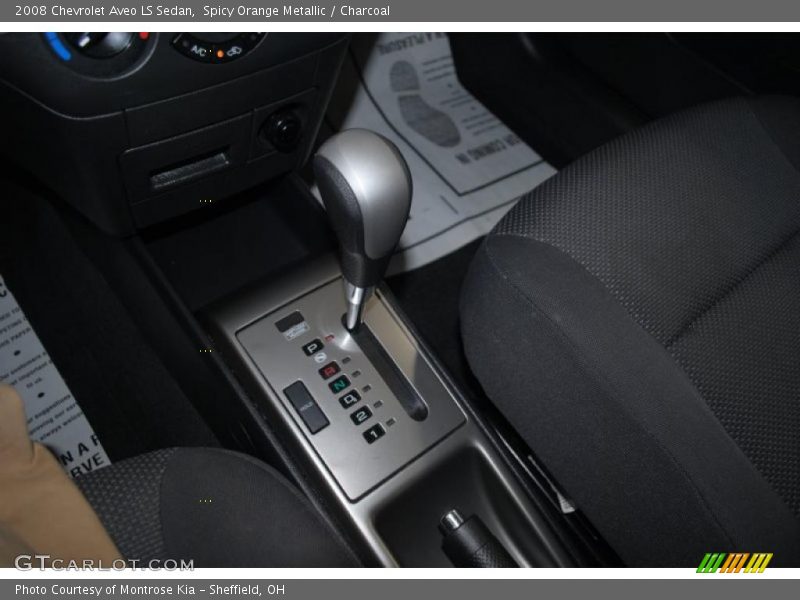Spicy Orange Metallic / Charcoal 2008 Chevrolet Aveo LS Sedan