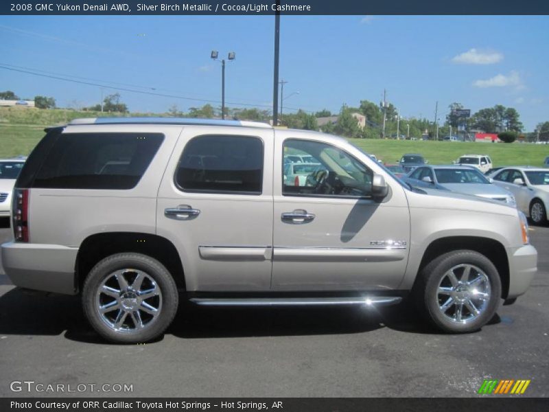 Silver Birch Metallic / Cocoa/Light Cashmere 2008 GMC Yukon Denali AWD