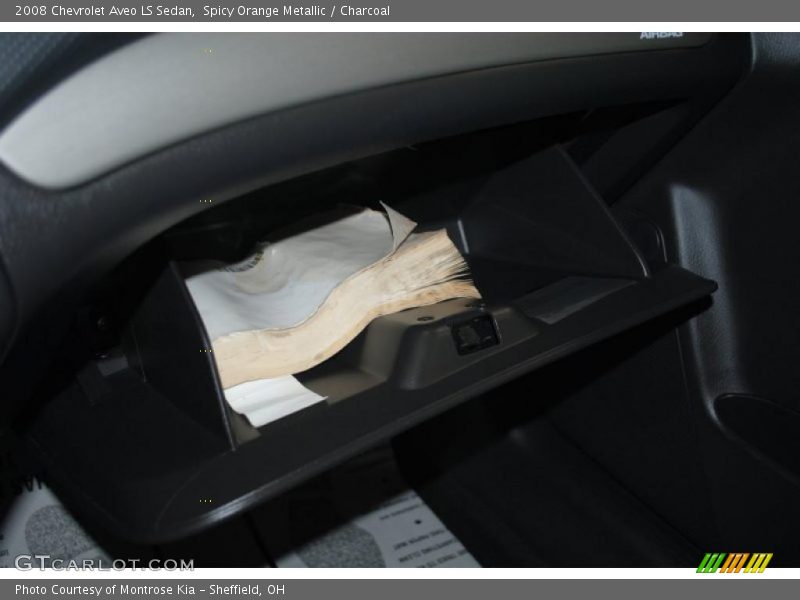 Spicy Orange Metallic / Charcoal 2008 Chevrolet Aveo LS Sedan