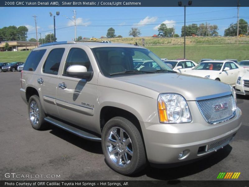 Silver Birch Metallic / Cocoa/Light Cashmere 2008 GMC Yukon Denali AWD