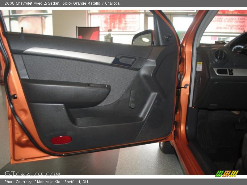 Spicy Orange Metallic / Charcoal 2008 Chevrolet Aveo LS Sedan