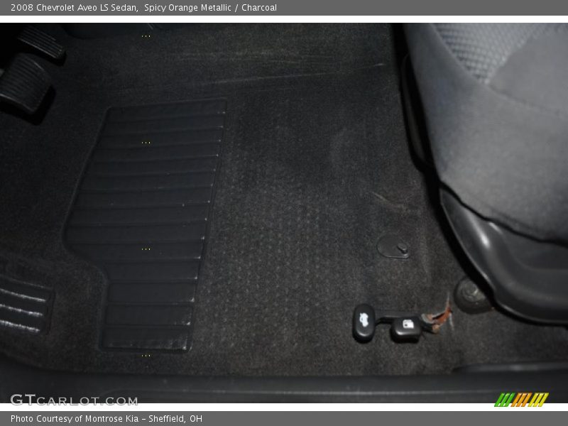 Spicy Orange Metallic / Charcoal 2008 Chevrolet Aveo LS Sedan
