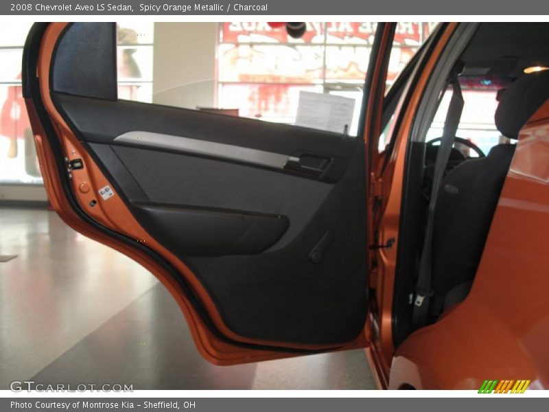Spicy Orange Metallic / Charcoal 2008 Chevrolet Aveo LS Sedan
