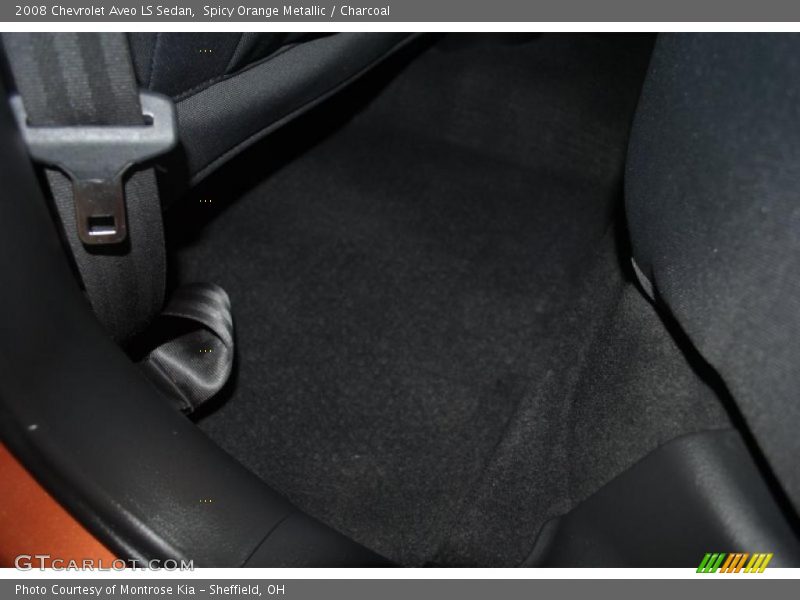 Spicy Orange Metallic / Charcoal 2008 Chevrolet Aveo LS Sedan