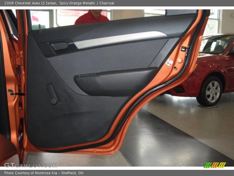 Spicy Orange Metallic / Charcoal 2008 Chevrolet Aveo LS Sedan