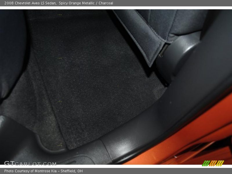 Spicy Orange Metallic / Charcoal 2008 Chevrolet Aveo LS Sedan