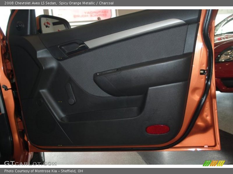 Spicy Orange Metallic / Charcoal 2008 Chevrolet Aveo LS Sedan
