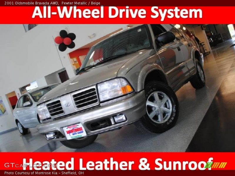 Pewter Metallic / Beige 2001 Oldsmobile Bravada AWD