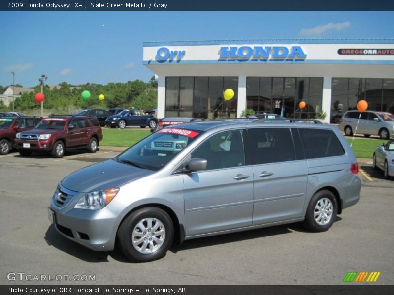 Slate Green Metallic / Gray 2009 Honda Odyssey EX-L