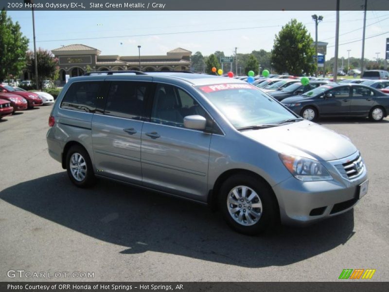 Slate Green Metallic / Gray 2009 Honda Odyssey EX-L