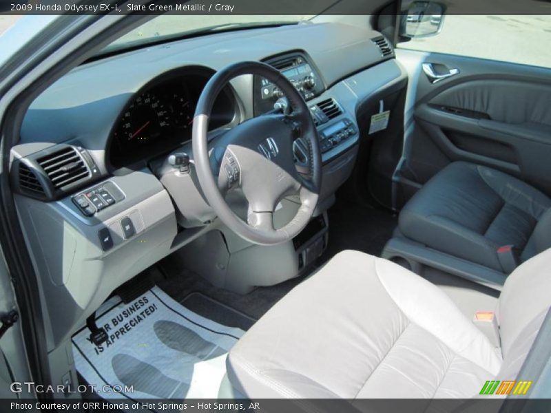 Slate Green Metallic / Gray 2009 Honda Odyssey EX-L