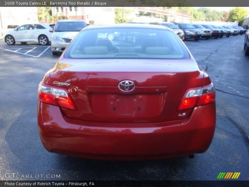 Barcelona Red Metallic / Bisque 2008 Toyota Camry LE