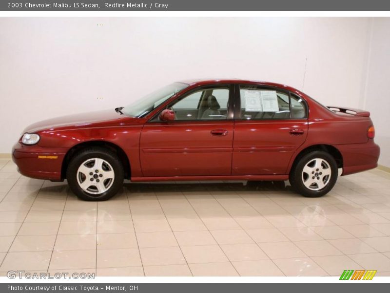 Redfire Metallic / Gray 2003 Chevrolet Malibu LS Sedan
