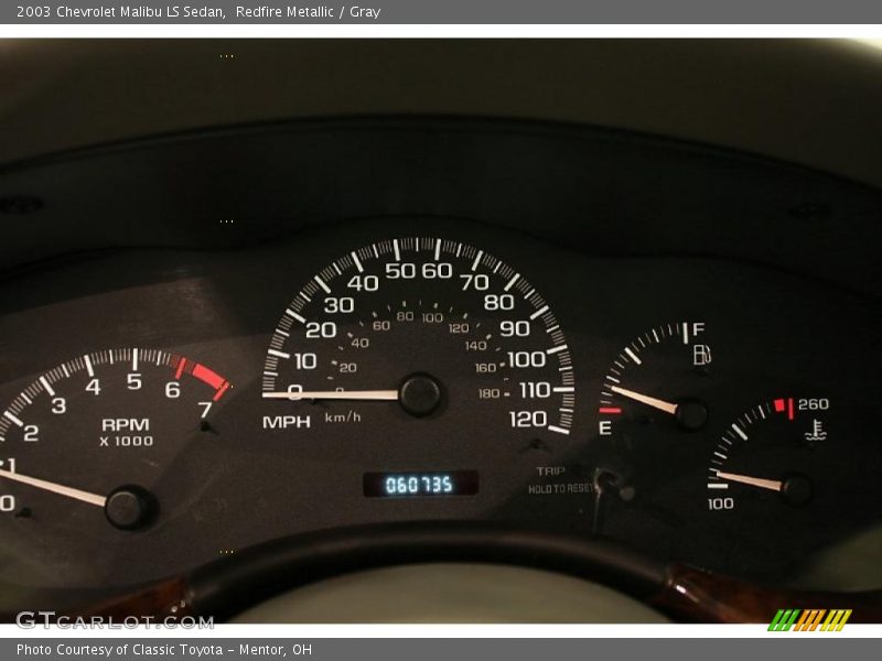 Redfire Metallic / Gray 2003 Chevrolet Malibu LS Sedan