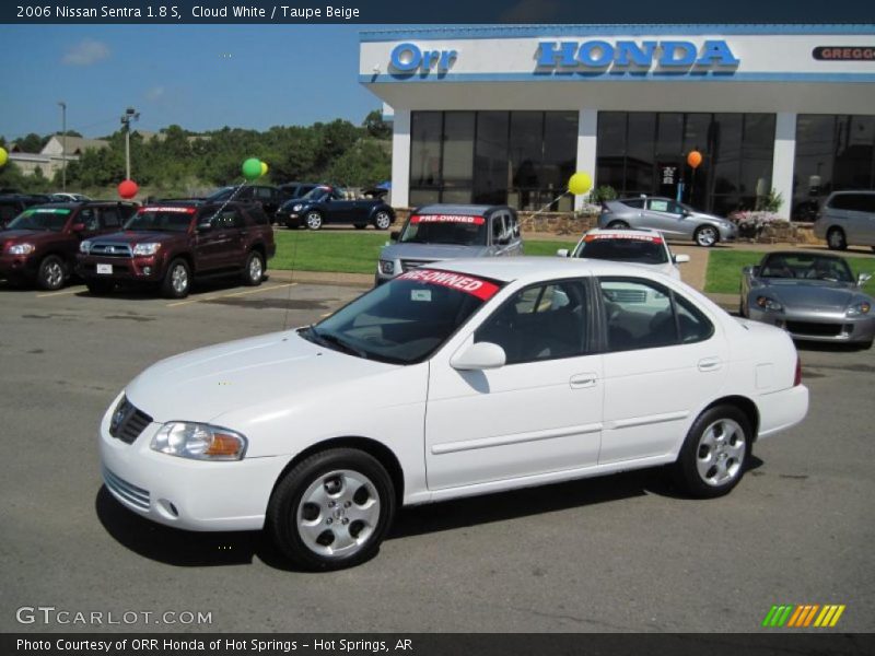 Cloud White / Taupe Beige 2006 Nissan Sentra 1.8 S