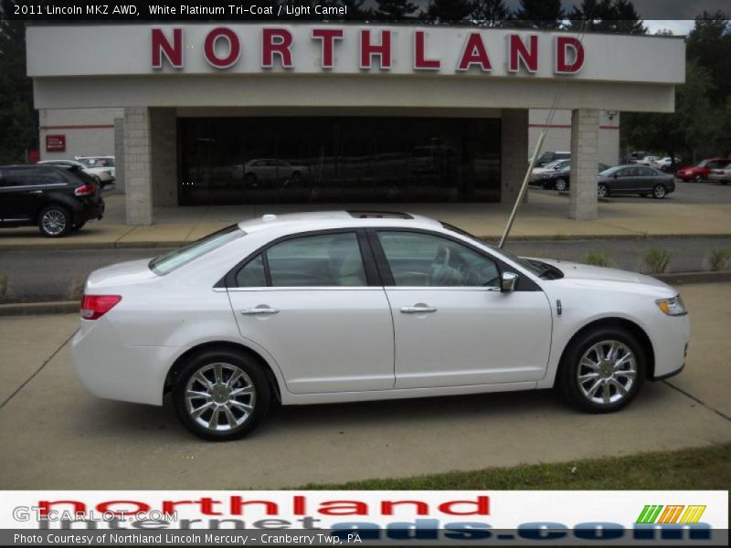 White Platinum Tri-Coat / Light Camel 2011 Lincoln MKZ AWD