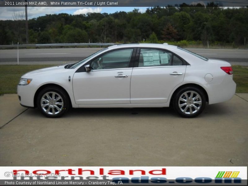 White Platinum Tri-Coat / Light Camel 2011 Lincoln MKZ AWD