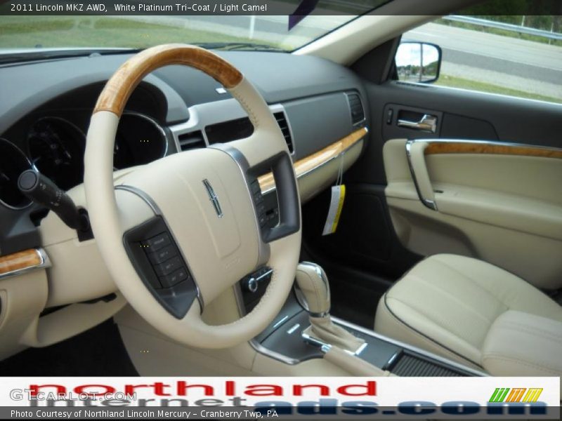 White Platinum Tri-Coat / Light Camel 2011 Lincoln MKZ AWD