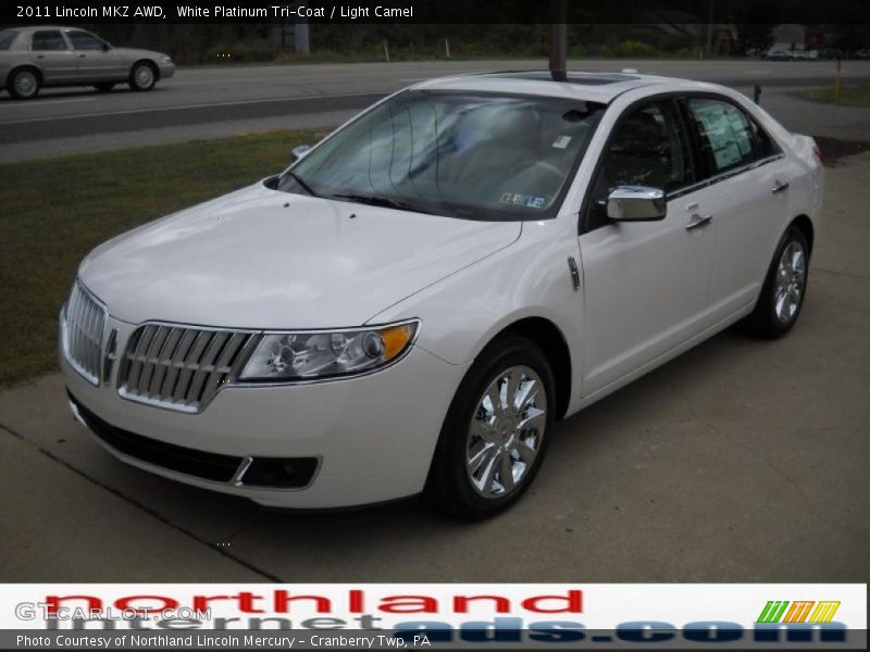 White Platinum Tri-Coat / Light Camel 2011 Lincoln MKZ AWD
