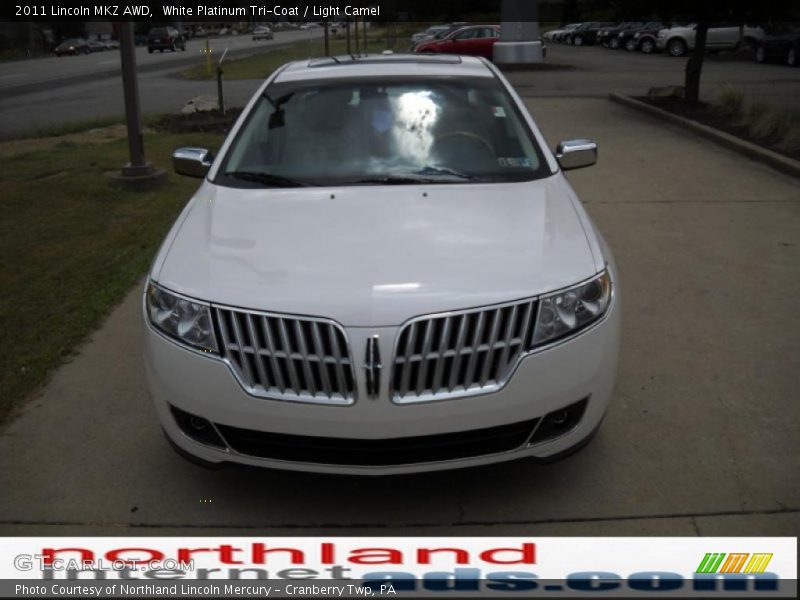 White Platinum Tri-Coat / Light Camel 2011 Lincoln MKZ AWD