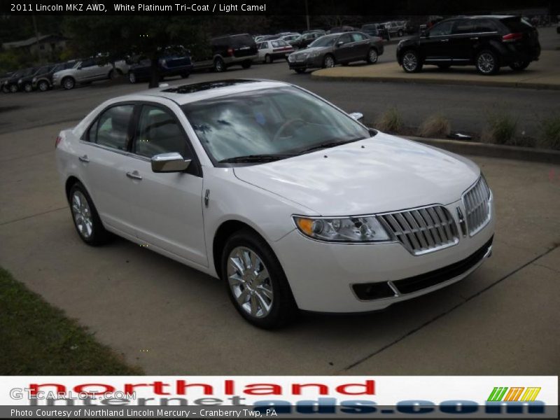 White Platinum Tri-Coat / Light Camel 2011 Lincoln MKZ AWD