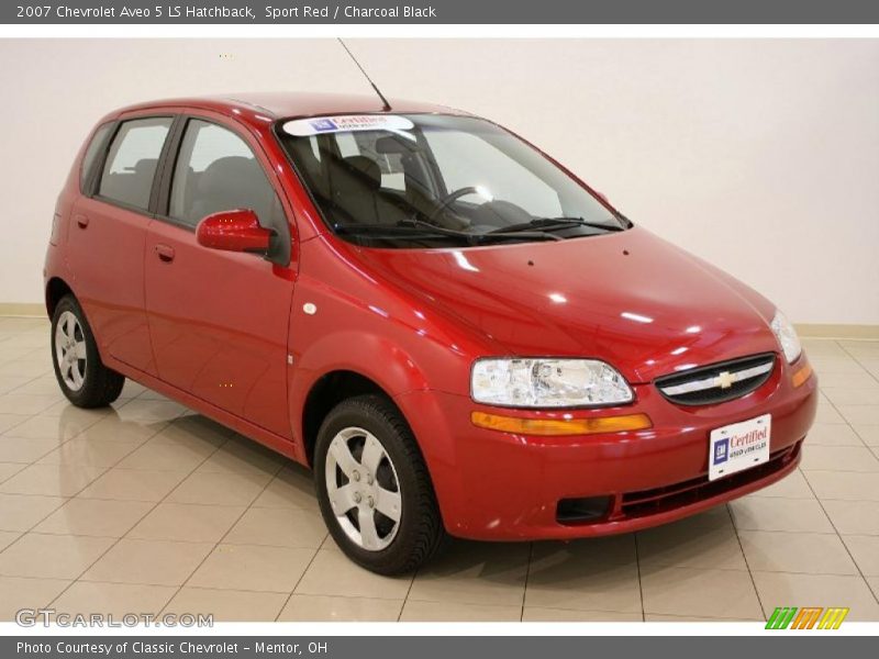 Sport Red / Charcoal Black 2007 Chevrolet Aveo 5 LS Hatchback