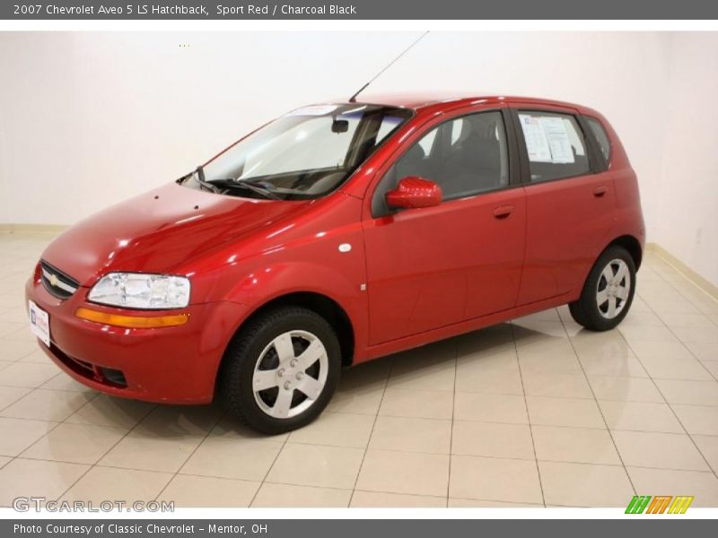 Sport Red / Charcoal Black 2007 Chevrolet Aveo 5 LS Hatchback