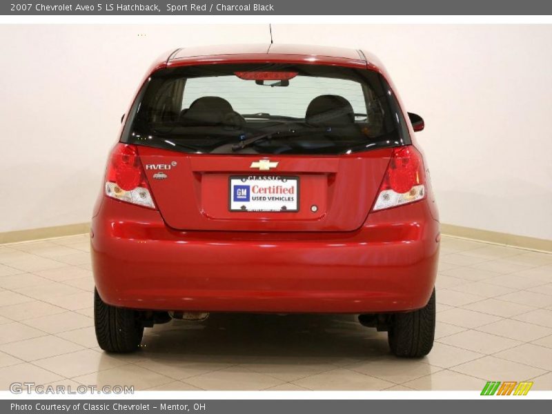 Sport Red / Charcoal Black 2007 Chevrolet Aveo 5 LS Hatchback