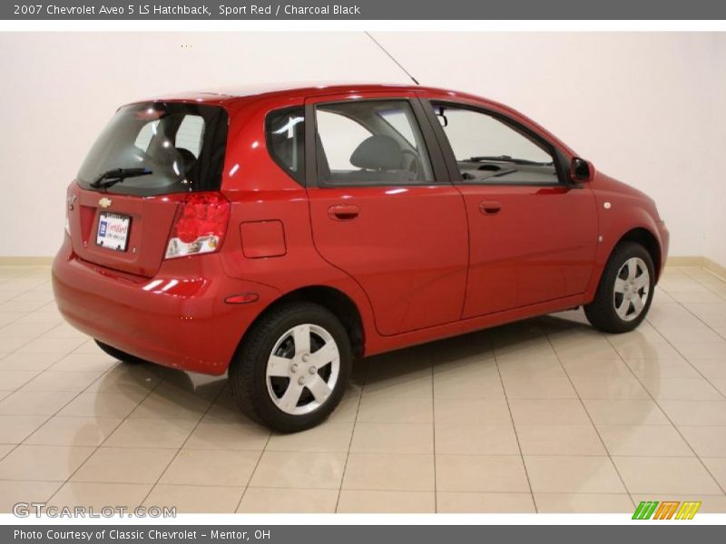 Sport Red / Charcoal Black 2007 Chevrolet Aveo 5 LS Hatchback