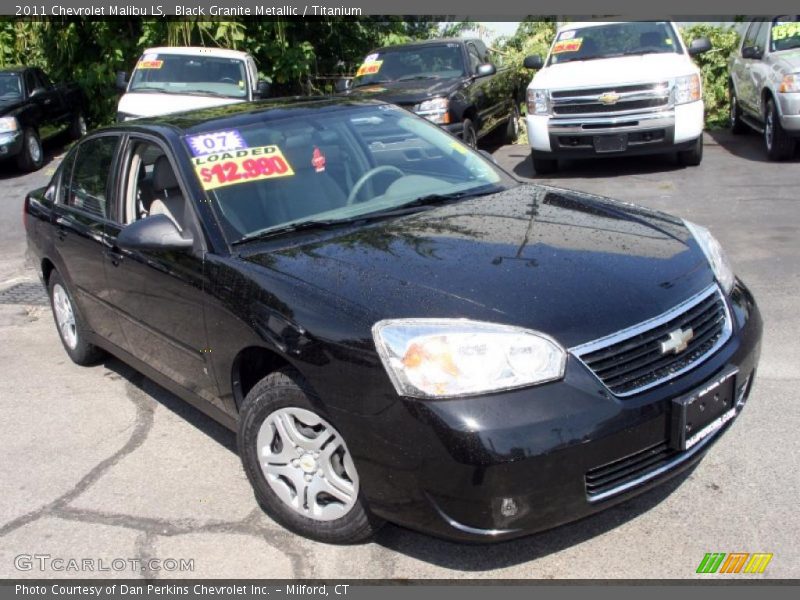 Black Granite Metallic / Titanium 2011 Chevrolet Malibu LS