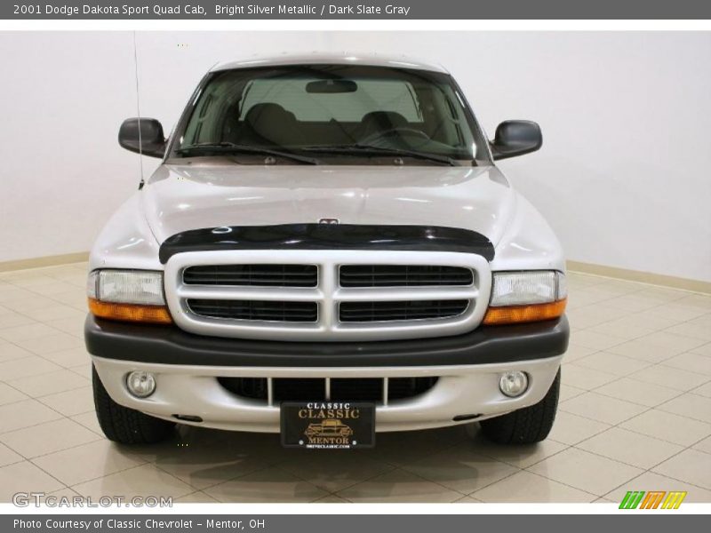 Bright Silver Metallic / Dark Slate Gray 2001 Dodge Dakota Sport Quad Cab