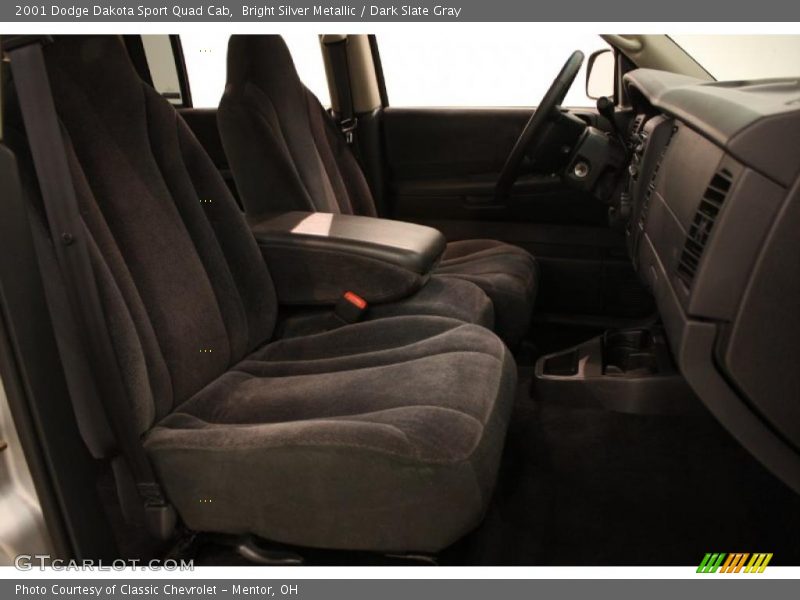 Bright Silver Metallic / Dark Slate Gray 2001 Dodge Dakota Sport Quad Cab