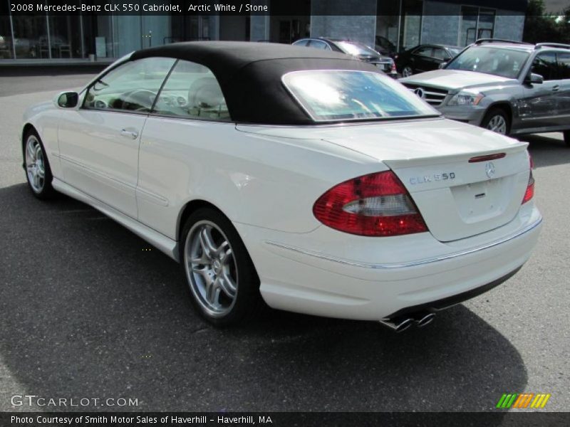 Arctic White / Stone 2008 Mercedes-Benz CLK 550 Cabriolet