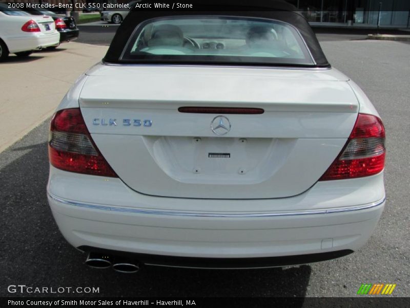 Arctic White / Stone 2008 Mercedes-Benz CLK 550 Cabriolet