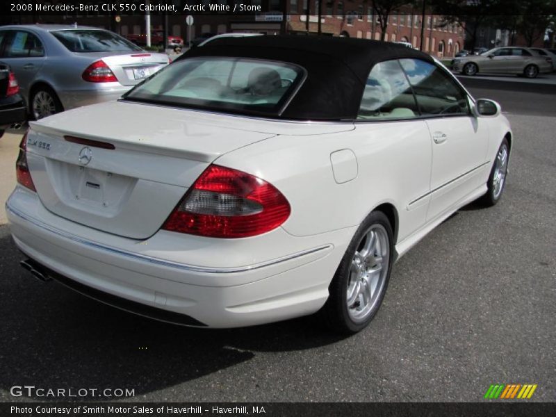Arctic White / Stone 2008 Mercedes-Benz CLK 550 Cabriolet
