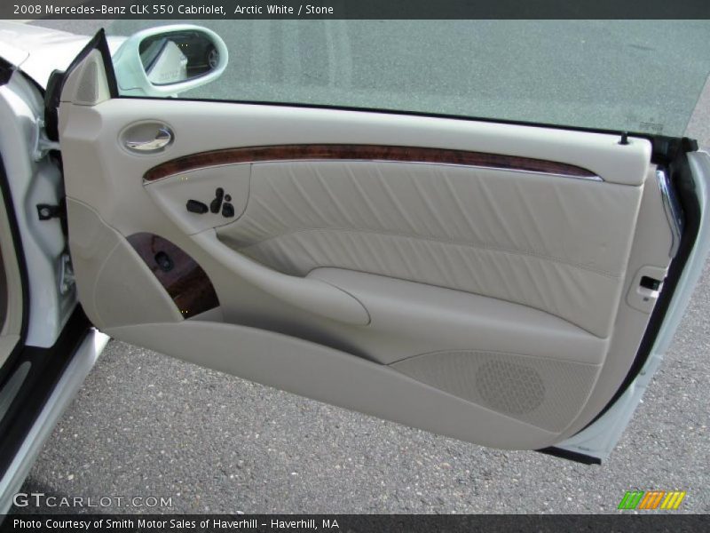 Arctic White / Stone 2008 Mercedes-Benz CLK 550 Cabriolet