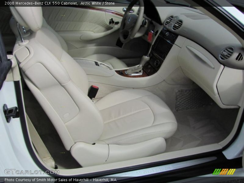 Arctic White / Stone 2008 Mercedes-Benz CLK 550 Cabriolet