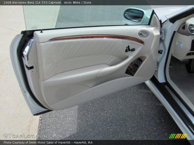 Arctic White / Stone 2008 Mercedes-Benz CLK 550 Cabriolet