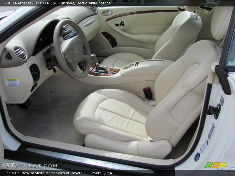 Arctic White / Stone 2008 Mercedes-Benz CLK 550 Cabriolet
