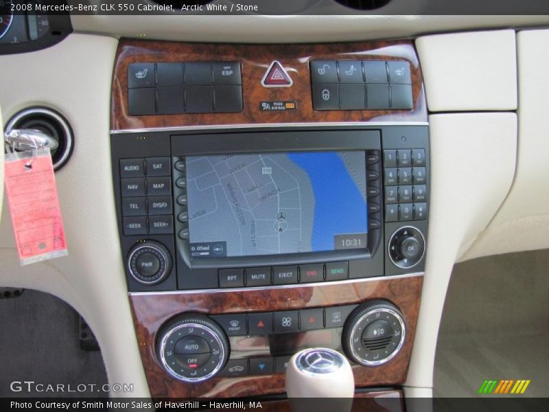 Arctic White / Stone 2008 Mercedes-Benz CLK 550 Cabriolet