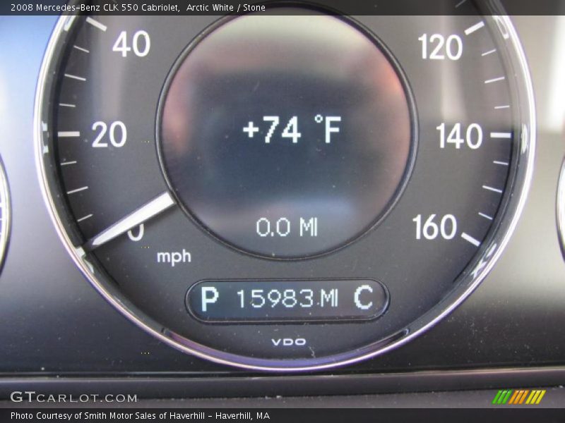 Arctic White / Stone 2008 Mercedes-Benz CLK 550 Cabriolet