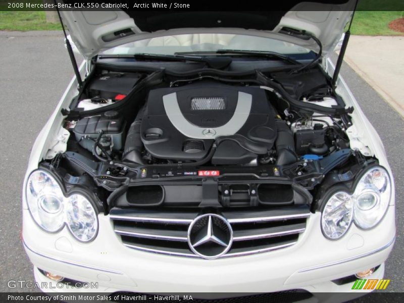 Arctic White / Stone 2008 Mercedes-Benz CLK 550 Cabriolet