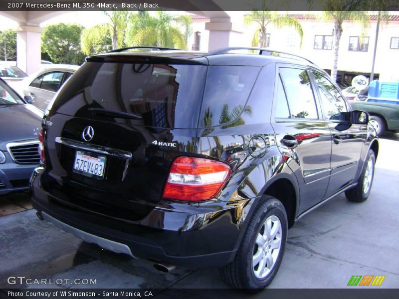 Black / Black 2007 Mercedes-Benz ML 350 4Matic