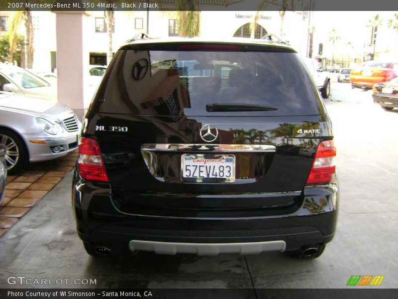 Black / Black 2007 Mercedes-Benz ML 350 4Matic
