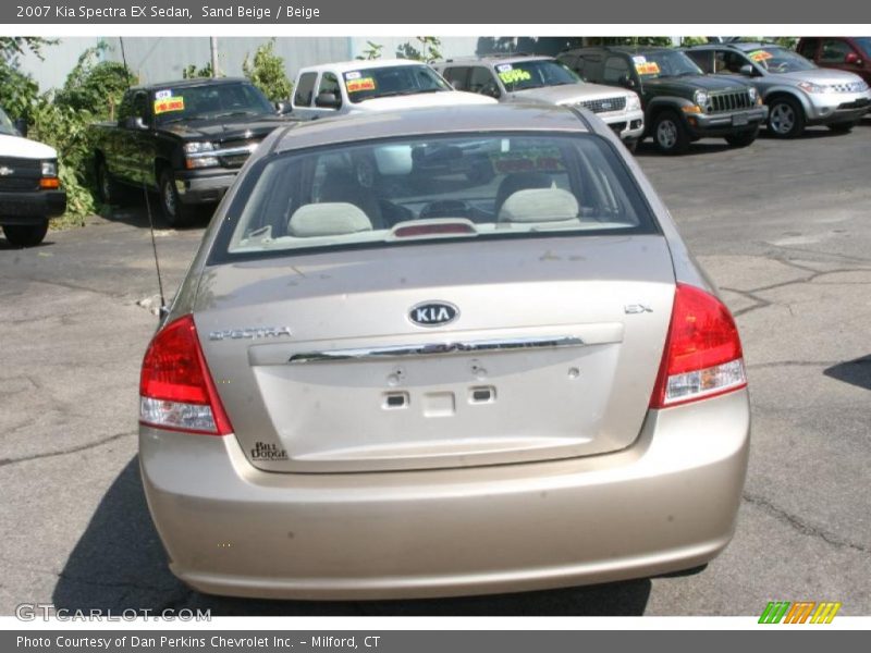 Sand Beige / Beige 2007 Kia Spectra EX Sedan