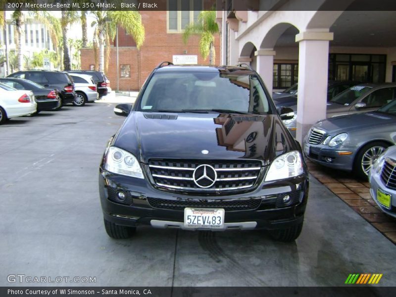 Black / Black 2007 Mercedes-Benz ML 350 4Matic